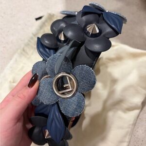 Fendi denim bag straps